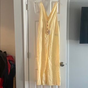 Light Yellow linen romper
